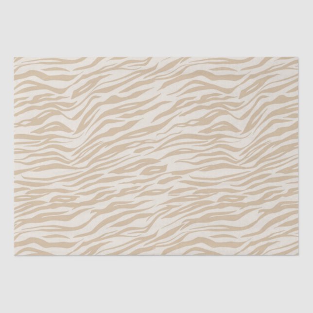 Papel De Seda Cream Zebra Print (Frente )