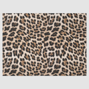 Papel De Seda Creamy Brown Black Leopardo