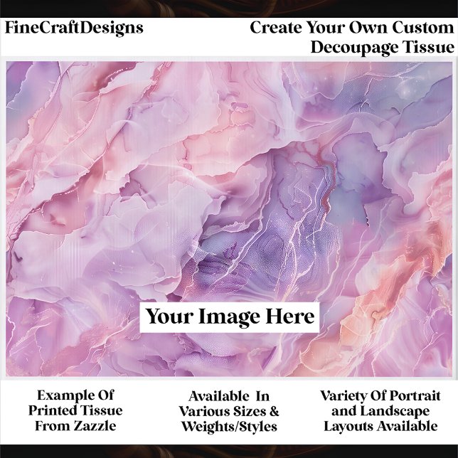 Papel De Seda Create Your Own Custom 1 Photo Landscape Decoupage (Criador carregado)