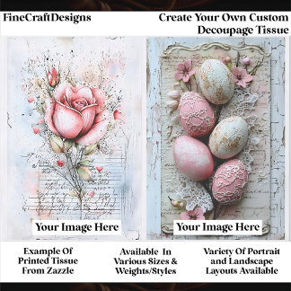 Papel De Seda Create Your Own Custom 2 Photo Portrait Decoupage