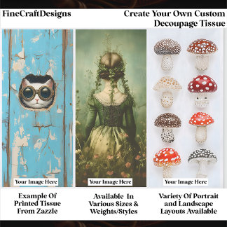 Papel De Seda Create Your Own Custom 3 Photo Portrait Decoupage