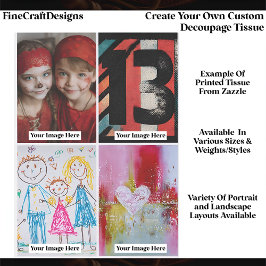 Papel De Seda Create Your Own Custom 4 Photo Portrait Decoupage
