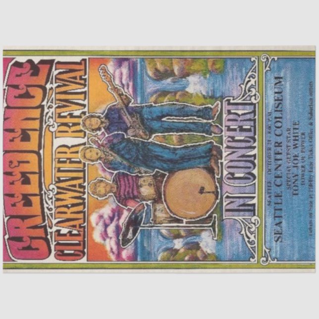 Papel De Seda Creedard Clearwater Revival Tissue Paper (Frente )