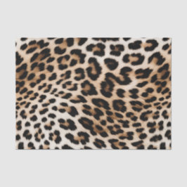Papel De Seda Creme Black Leopardo Print