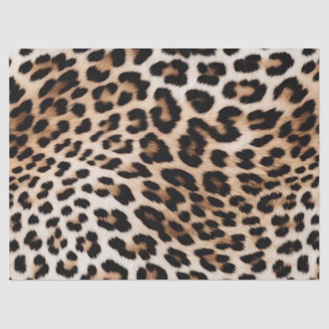 Papel De Seda Creme Black Leopardo Print (Frente )