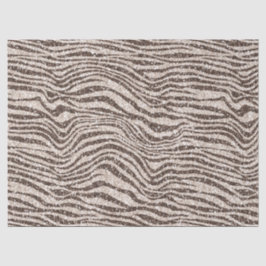 Papel De Seda Creme castanho-esbranquiçado Zebra brilhante      