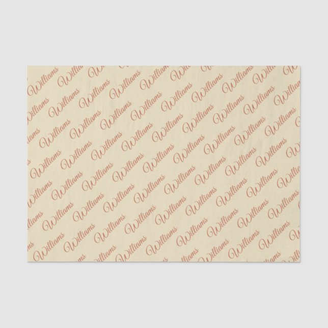 Papel De Seda Creme com texto de ferrugem (Frente )