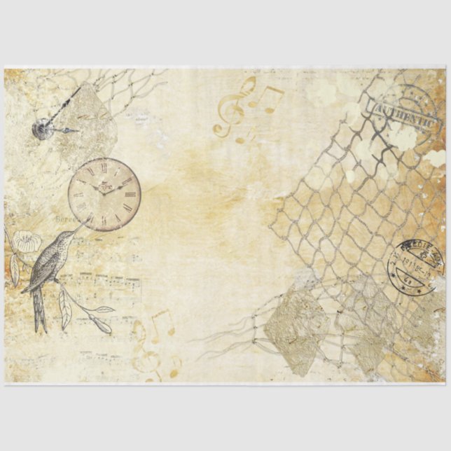 Papel De Seda Creme de chique Série Design 2 (Frente )