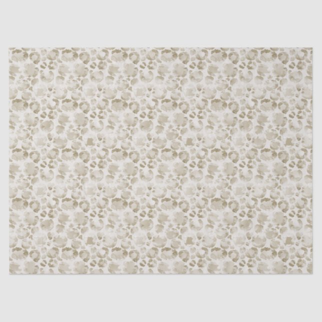 Papel De Seda Creme Leopardo (Frente )