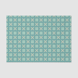 Papel De Seda Creme Turquoise Ocidental Disumível Aqua Geo