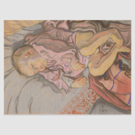 Papel De Seda Criança jovem dormindo em um Travesseiro