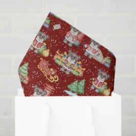 Papel De Seda Crianças Bebidas Festivas Festivas Cuecas de Natal