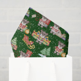 Papel De Seda Crianças Bebidas Festivas Festivas Cuecas de Natal