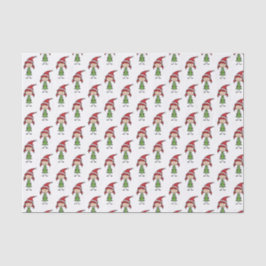 Papel De Seda Crianças Bonitas Caracteres de Natal Vermelho Bran