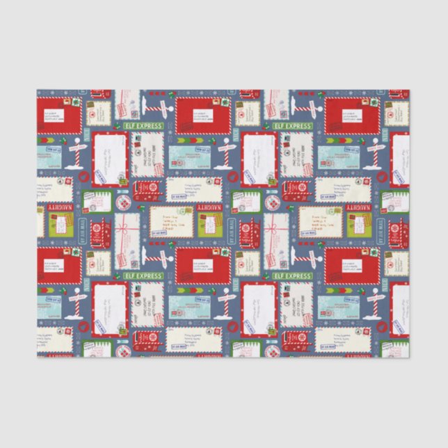 Papel De Seda Crianças Cartas aos Papais noeis no Natal (Frente )