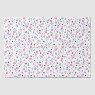 Papel De Seda crianças Cute Ladybug Bolinhas Daisy Flower Padrão