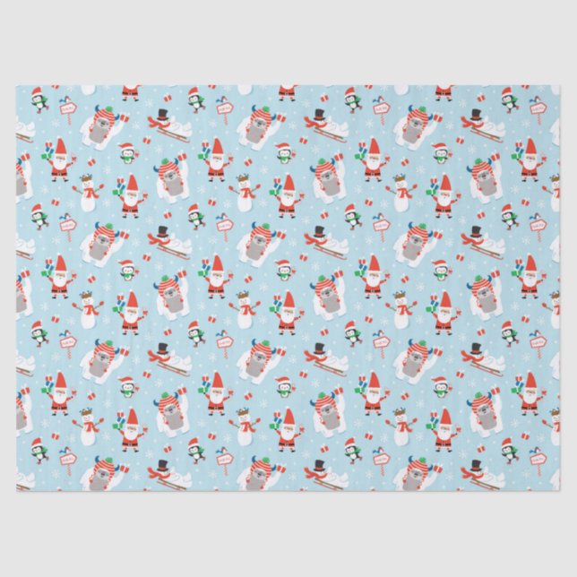 Papel De Seda Crianças Cutes do Polo Norte Natal (Frente )