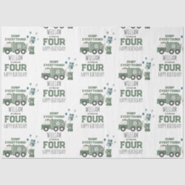 Papel De Seda Crianças de caminhoneiros com Reciclagem verde ele