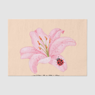 Papel De Seda Crianças Enxertam aquarela em Flor Liloso Rosa