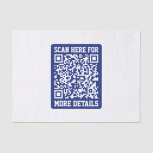 Papel De Seda Criar um código de QR digitalizável   Marinho Azul