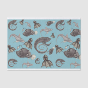 Papel De Seda Criaturas do mar profundo