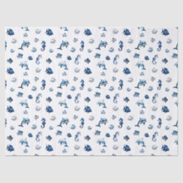 Papel De Seda Criaturas do Oceano Azul de Wedgewood!