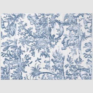 Papel De Seda Criaturas Míticas Fantásticas Vintage Toile-Blue