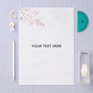 Papel De Seda Crie seu próprio branco elegante