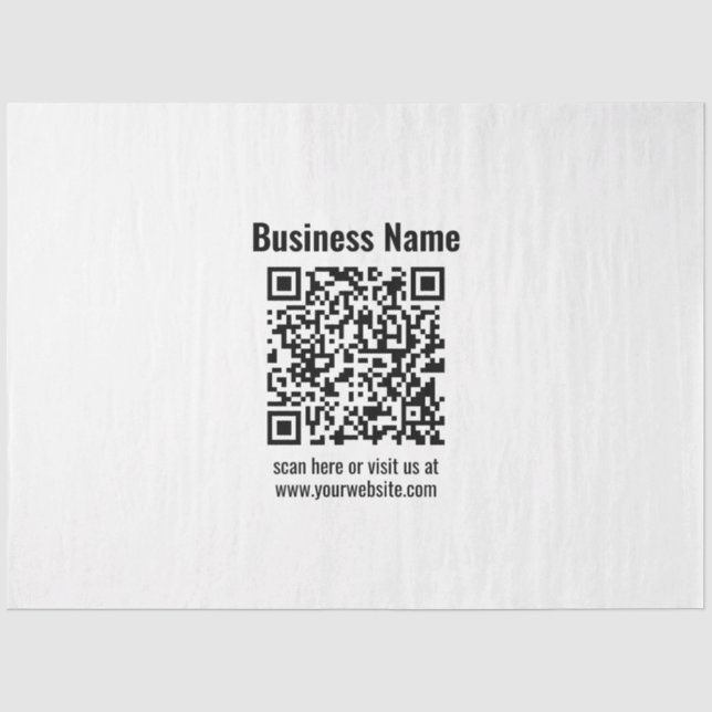 Papel De Seda Crie Seu Próprio Código QR | Transparente (Frente )