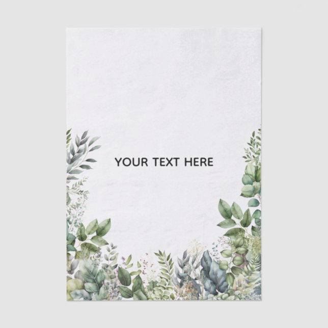 Papel De Seda Crie Seu Próprio Design Botânico (Frente )