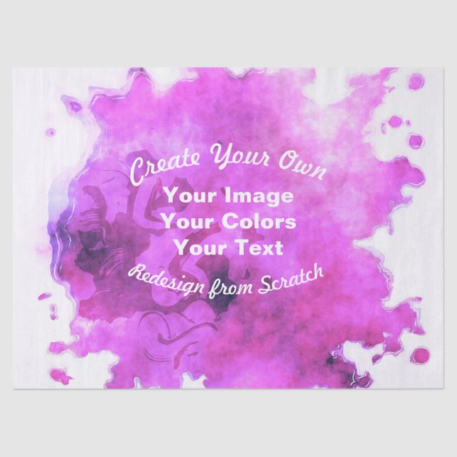 Papel De Seda Crie seu próprio design personalizado (Frente )