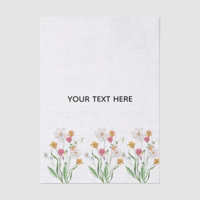 Papel De Seda Crie Seu Próprio Floral  (Frente )