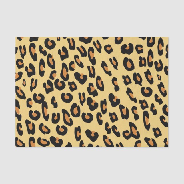 Papel De Seda Crie Seu Próprio Padrão De Pele Leopardo (Frente )