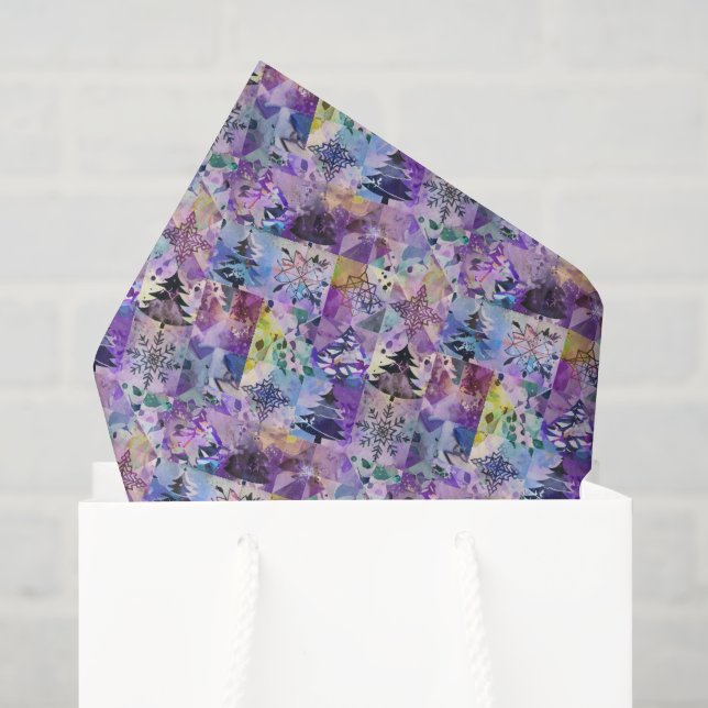 Papel De Seda Crie Seus Próprios Flocos de Neve em Patchwork par (Sacola de presentes)