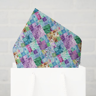 Papel De Seda Crie Sua Própria Árvore de Natal em Patchwork