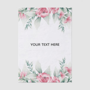 Papel De Seda Crie Sua Própria Borda Floral Colorida