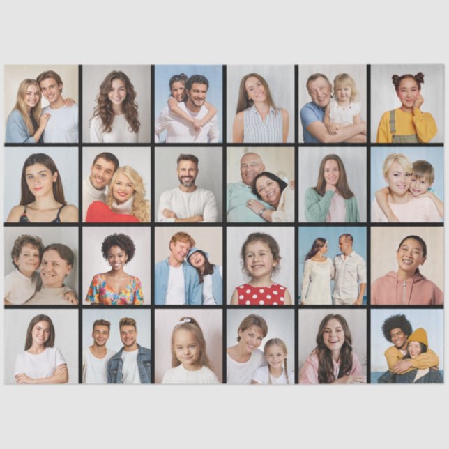 Papel De Seda Crie Sua Própria Colagem De Fotos 24 (Frente )