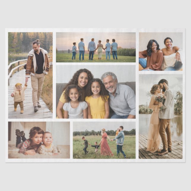 Papel De Seda Crie sua própria colagem de fotos 7 (Frente )