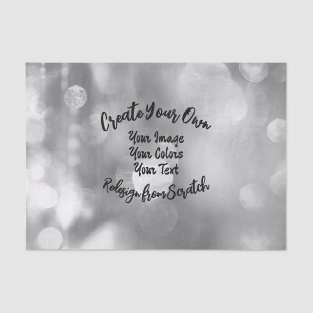 Papel De Seda Crie sua própria cor/Design personalizada (Frente )