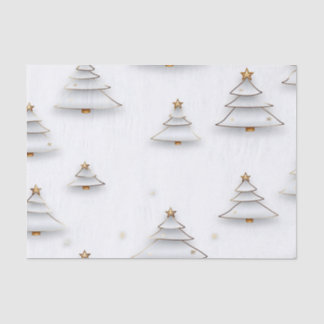 Papel De Seda Crie suas próprias árvores de Natal brancas person