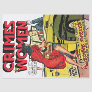 Papel De Seda Crimes Por Women_Bonnie Parker Vintage Histórias e