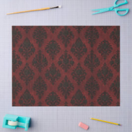 Papel De Seda Crimson Nocturne Bloom Victorian