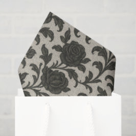 Papel De Seda Crimson Nocturne Bloom Victorian