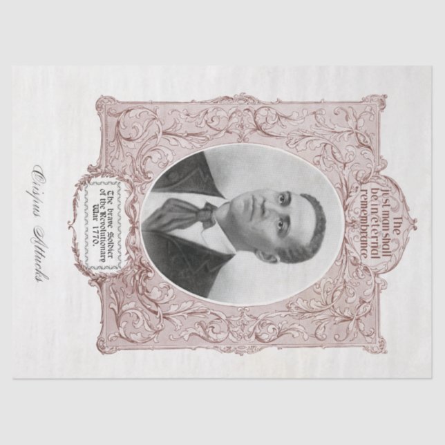 Papel De Seda Crispus Attucks: mártir da Revolução Americana (Frente )