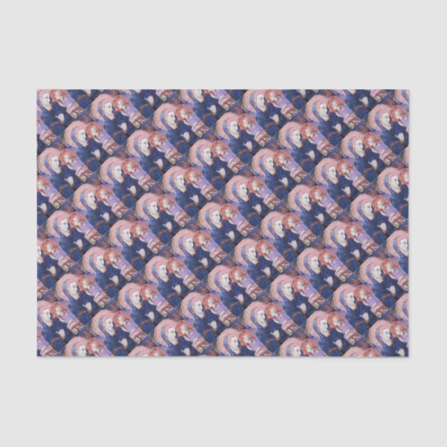 Papel De Seda Cristo Child Olhando para Mary (Frente )