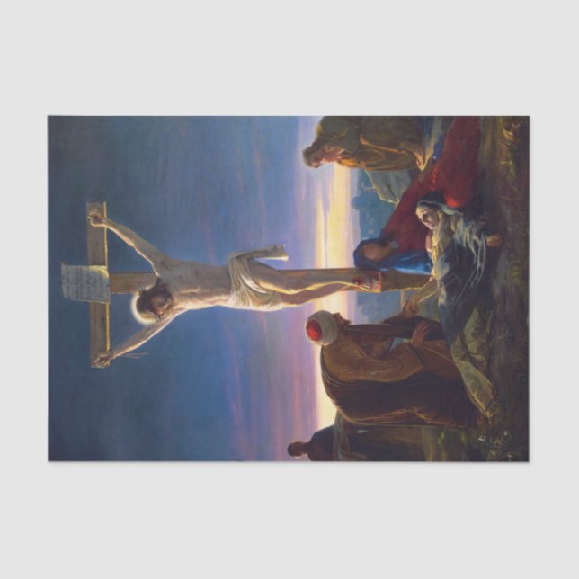 Papel De Seda Cristo da Cruz por Carl Bloch (Frente )