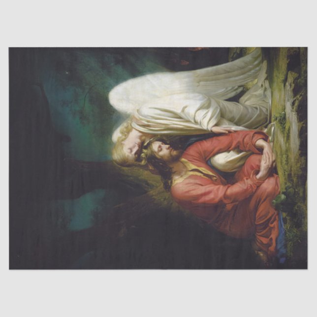 Papel De Seda Cristo de Gethsemane por Carl Bloch (Frente )
