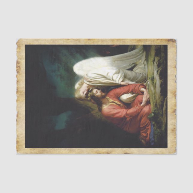 Papel De Seda Cristo em Gethsemane, Disoupage (Frente )