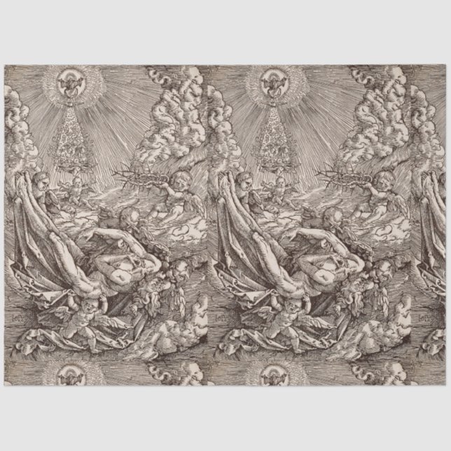 Papel De Seda Cristo para o céu por anjos (Frente )