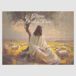 Papel De Seda Cristo Ressuscitou Páscoa Vintage Cristão Religios